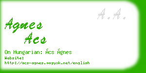 agnes acs business card