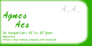 agnes acs business card